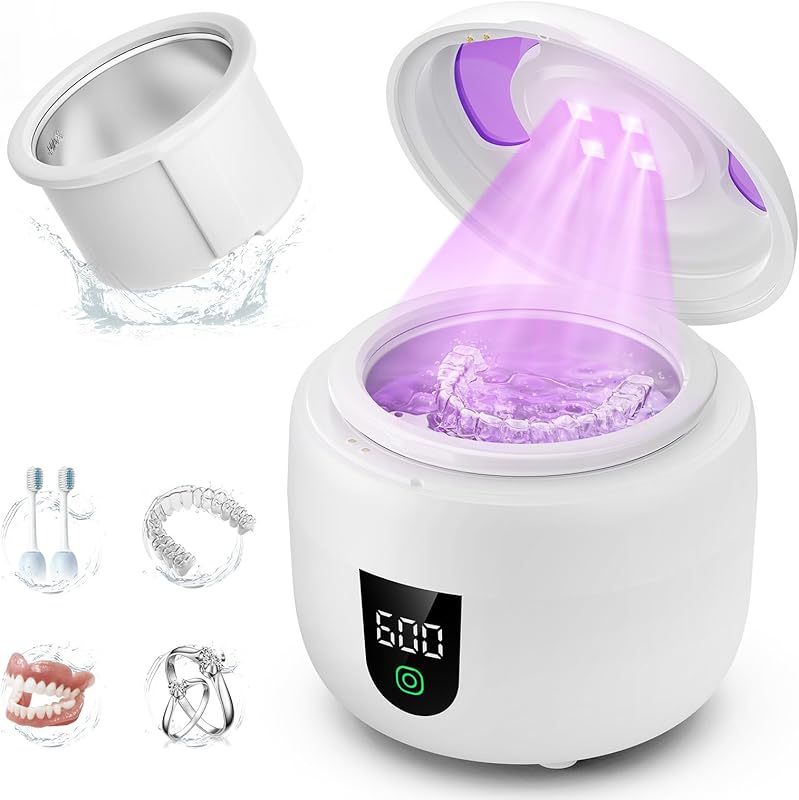 Eonini Waterproof Ultrasonic Retainer Cleaner Removable
